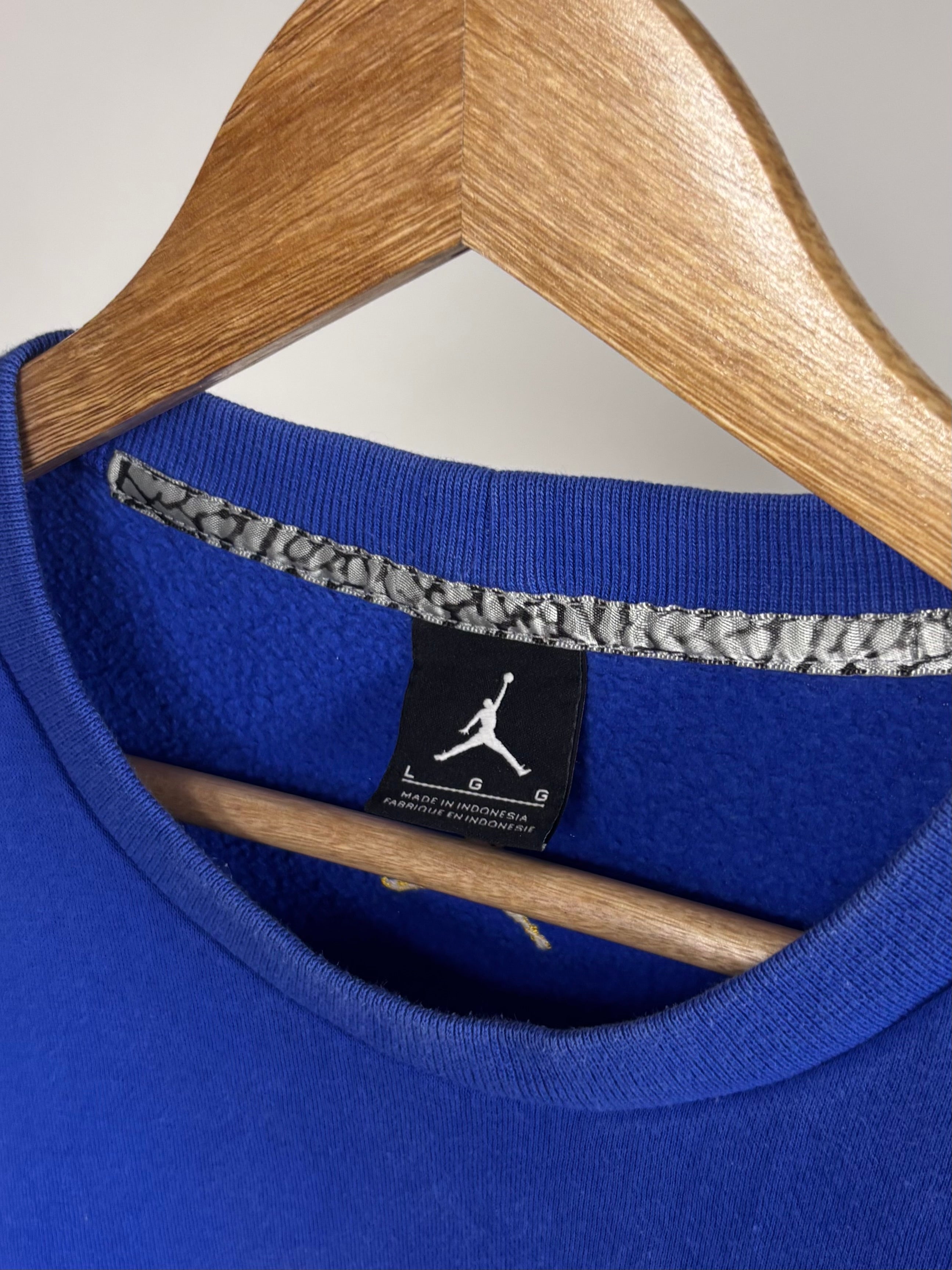 Felpa Air Jordan primi anni ‘10 Blu e Giallo - Taglia L