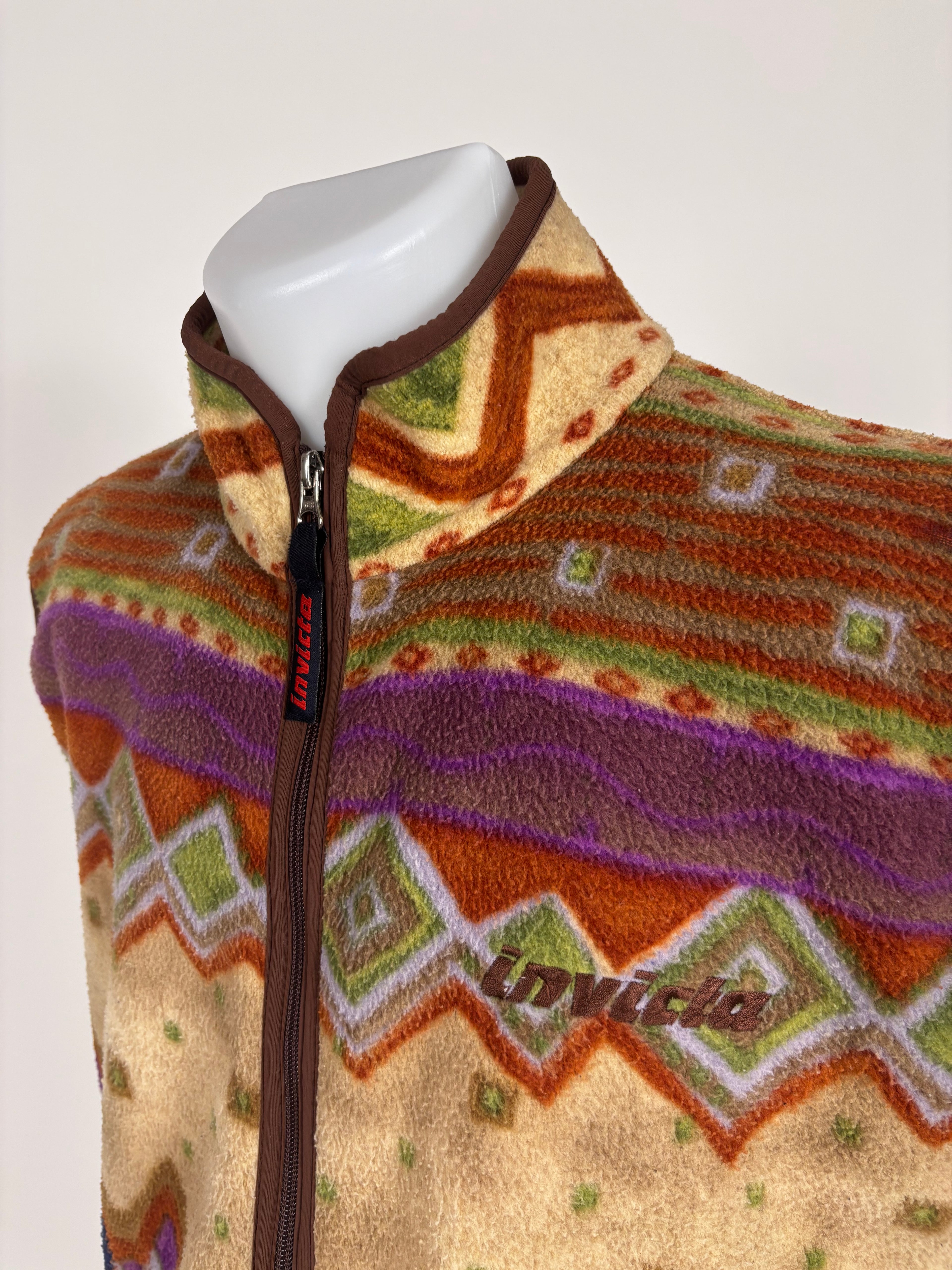 Gilet in Pile Vintage Invicta Anni '90 Made in Italy - Taglia L