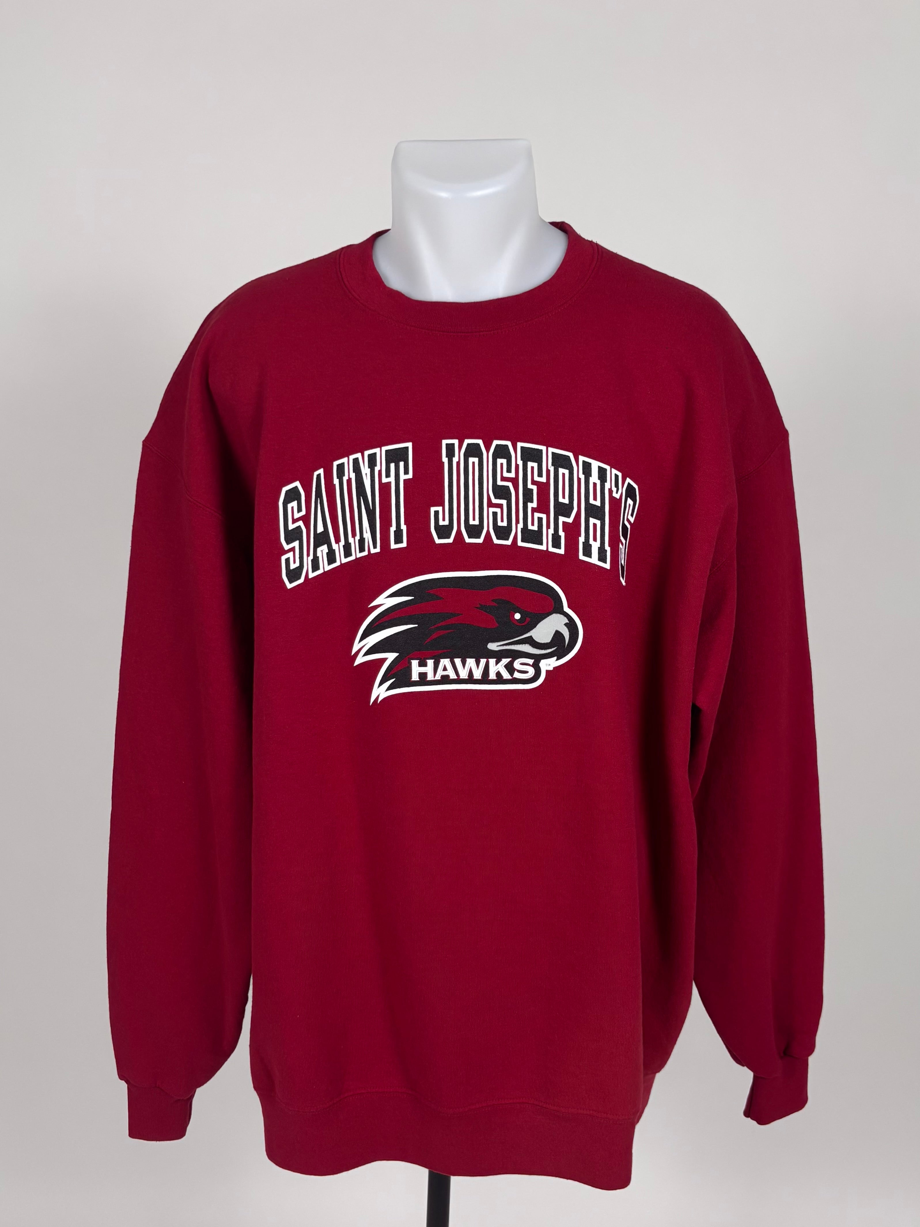 Felpa Champion Y2K "Saint Joseph's Hawks" Rossa - Taglia XXL