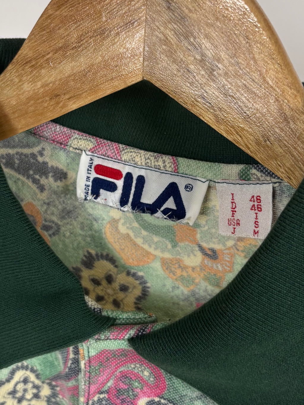 Polo Fila Vintage Fantasia Floreale Made in Italy - Taglia M