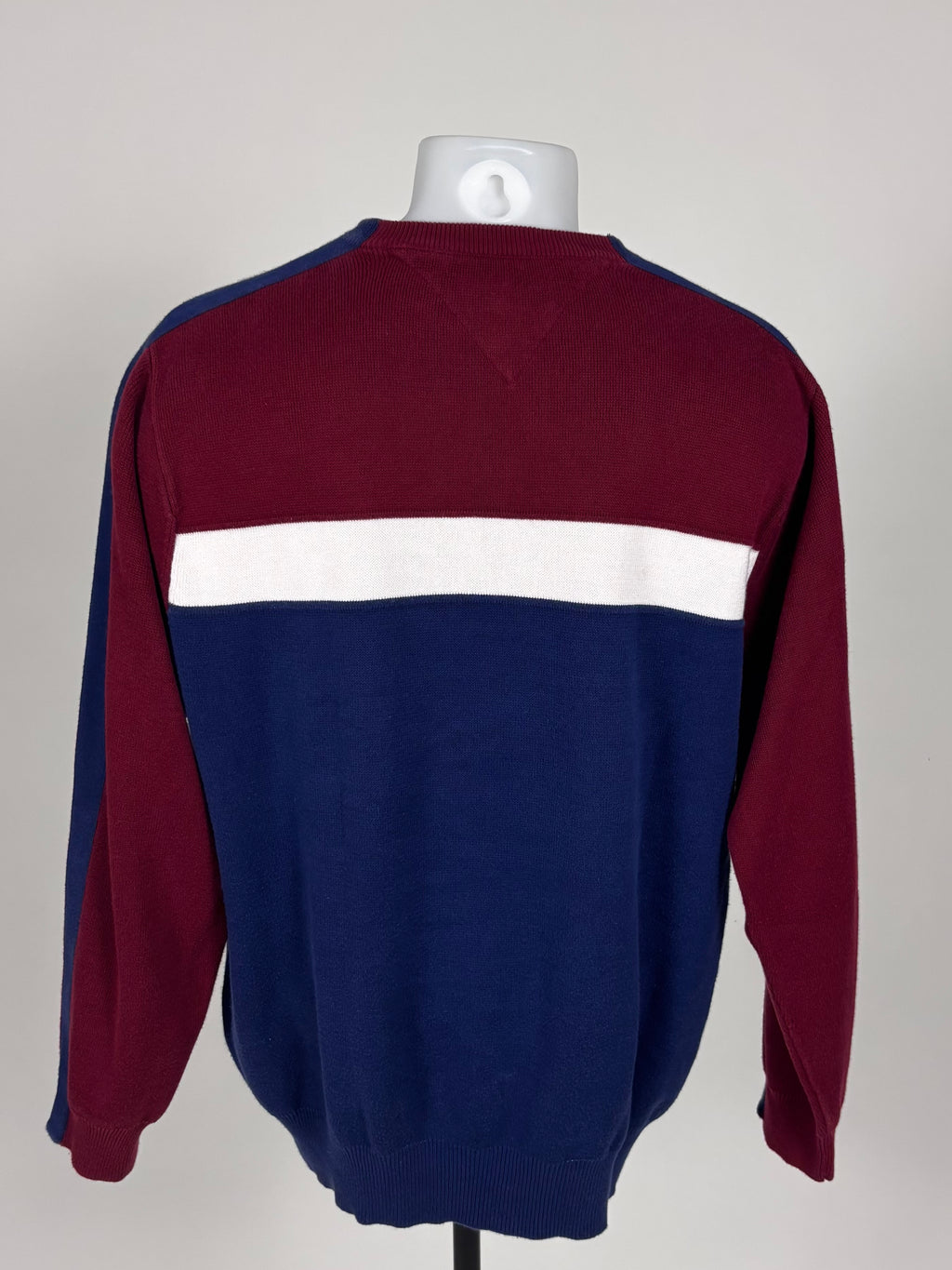 Maglione Tommy Hilfiger Color Bordeaux, Blu & Bianco- Taglia M