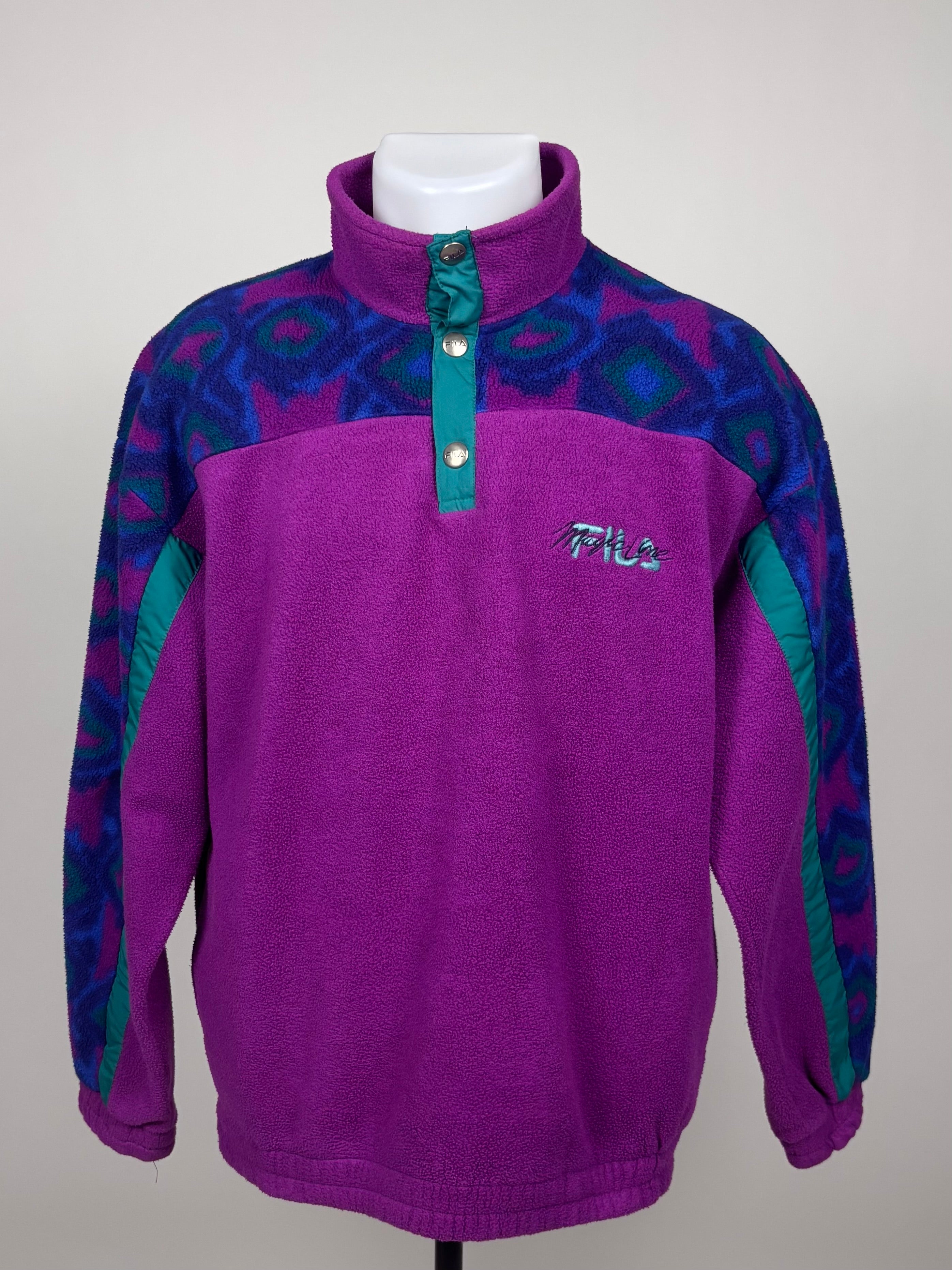 Fleece Vintage Fila Anni '90, Made in Italy - Taglia M