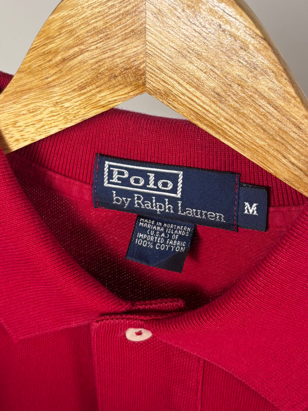 Polo Ralph Lauren Vintage a maniche lunghe rosso - Taglia M