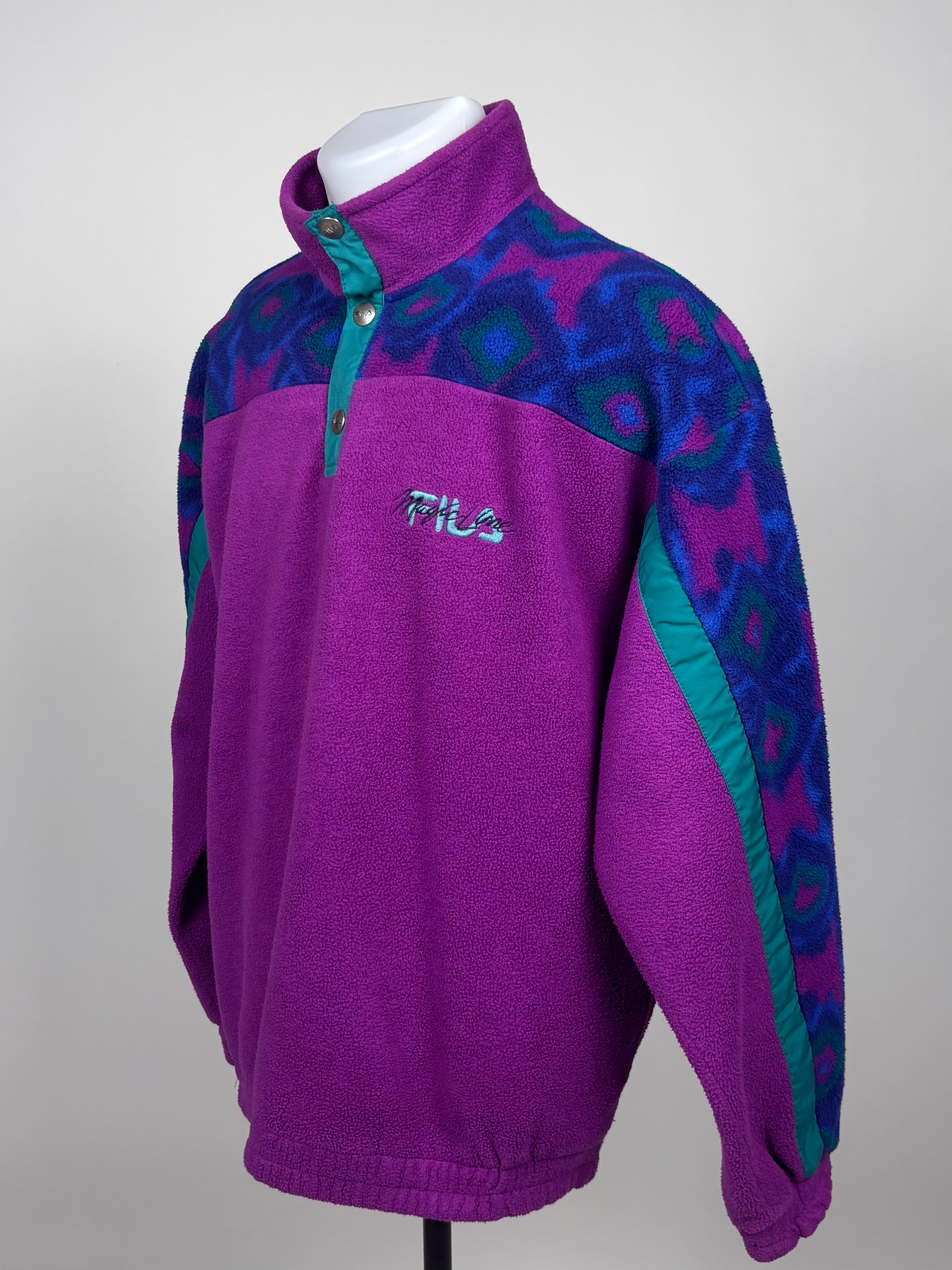 Fleece Vintage Fila Anni '90, Made in Italy - Taglia M