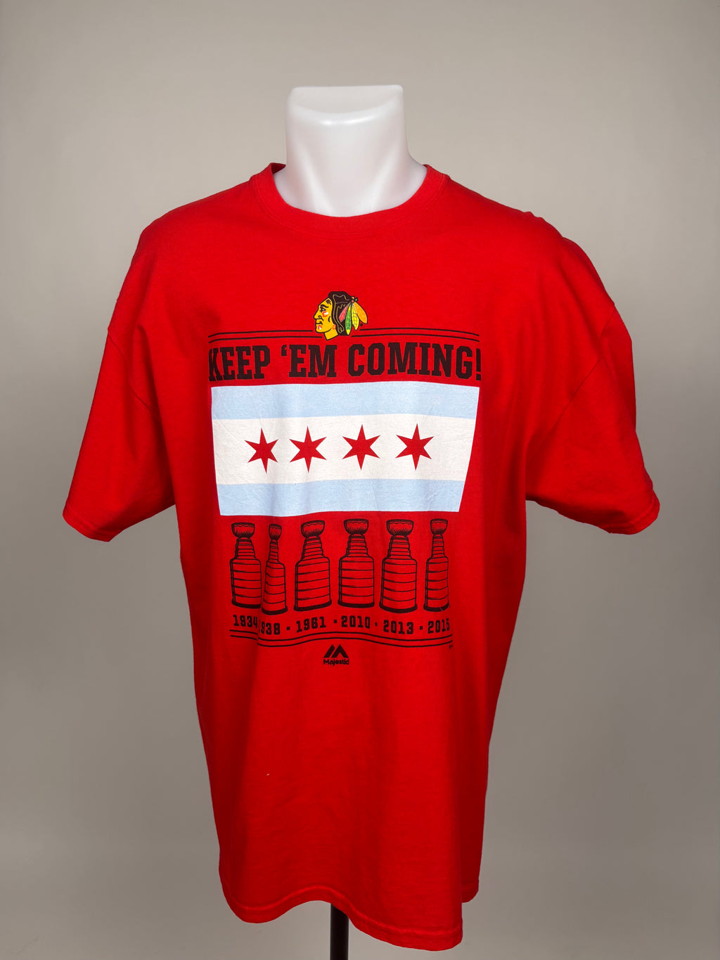 T-shirt Vintage Chicago Blackhawks Majestic - Taglia XL