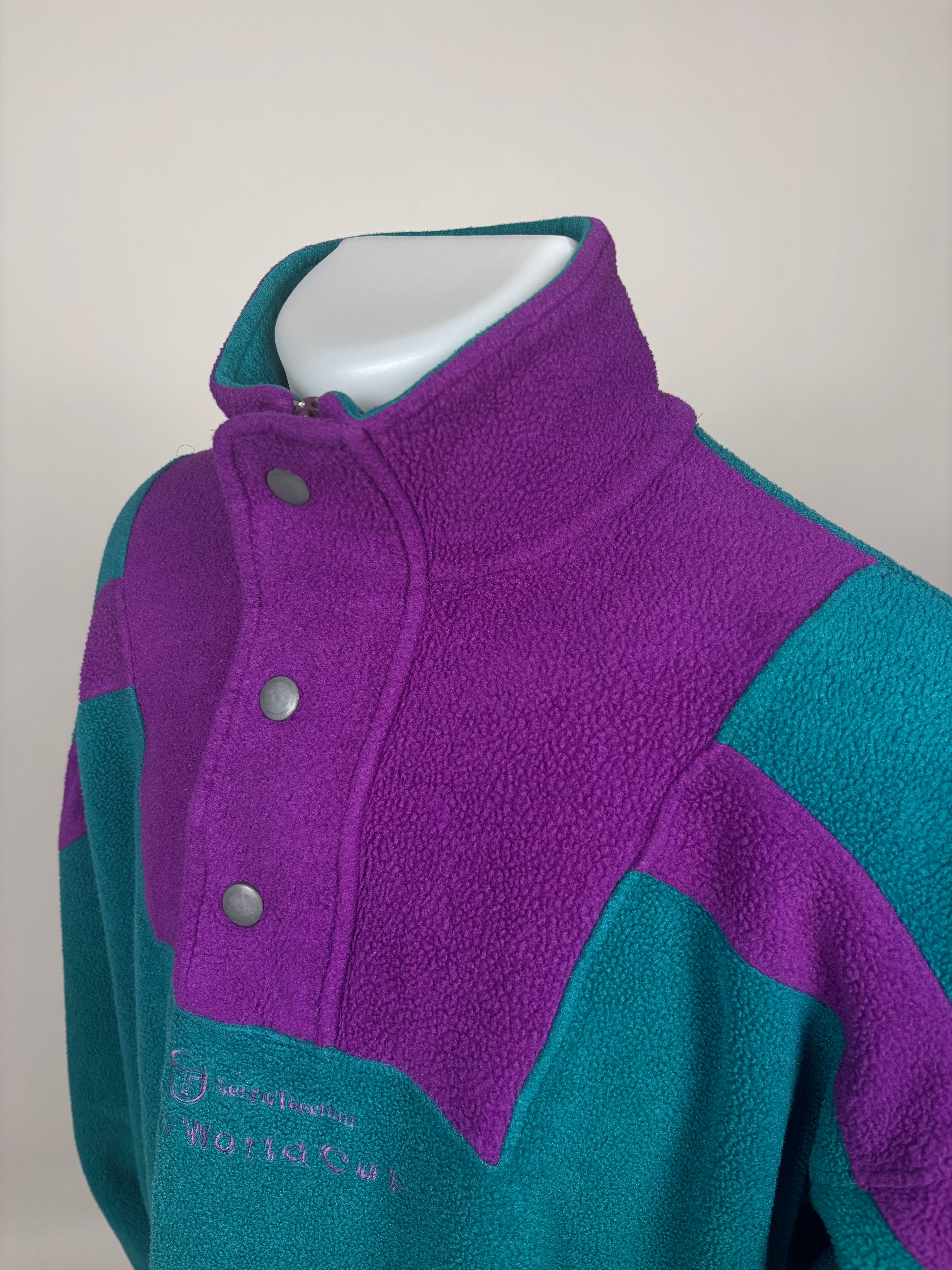 Fleece Vintage Sergio Tacchini anni '80/'90 – Made in Italy – Taglia XL