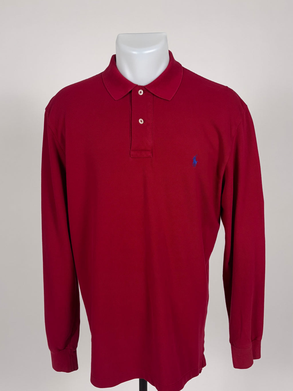 Polo Ralph Lauren Vintage a maniche lunghe rosso - Taglia M
