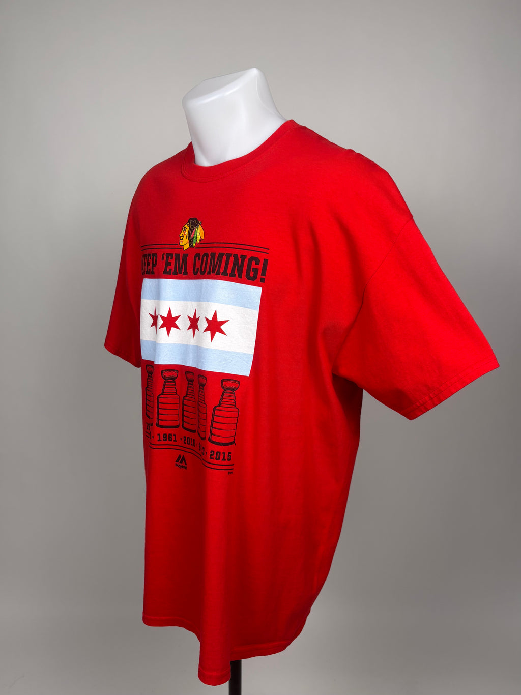 T-shirt Vintage Chicago Blackhawks Majestic - Taglia XL