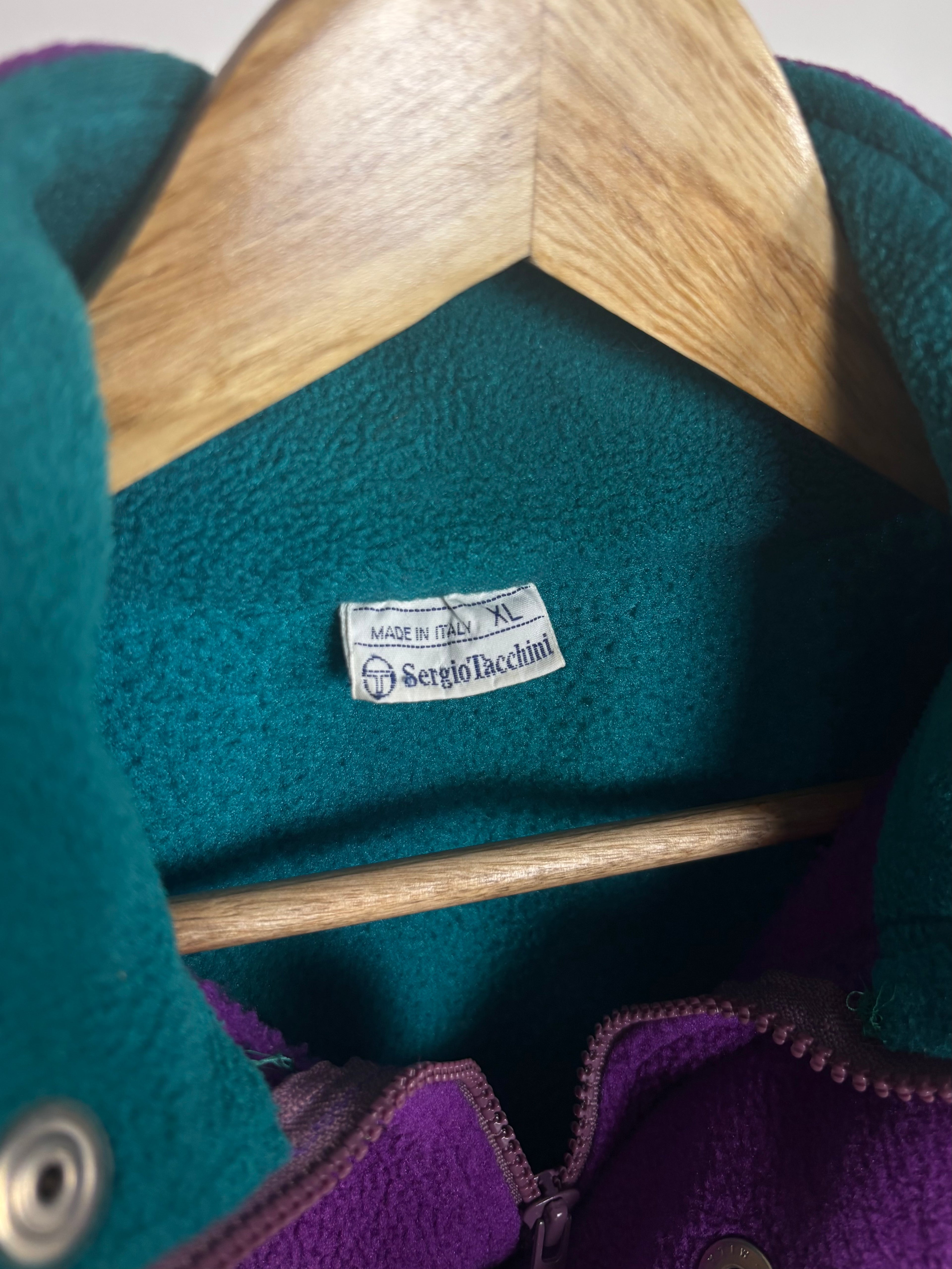 Fleece Vintage Sergio Tacchini anni '80/'90 – Made in Italy – Taglia XL