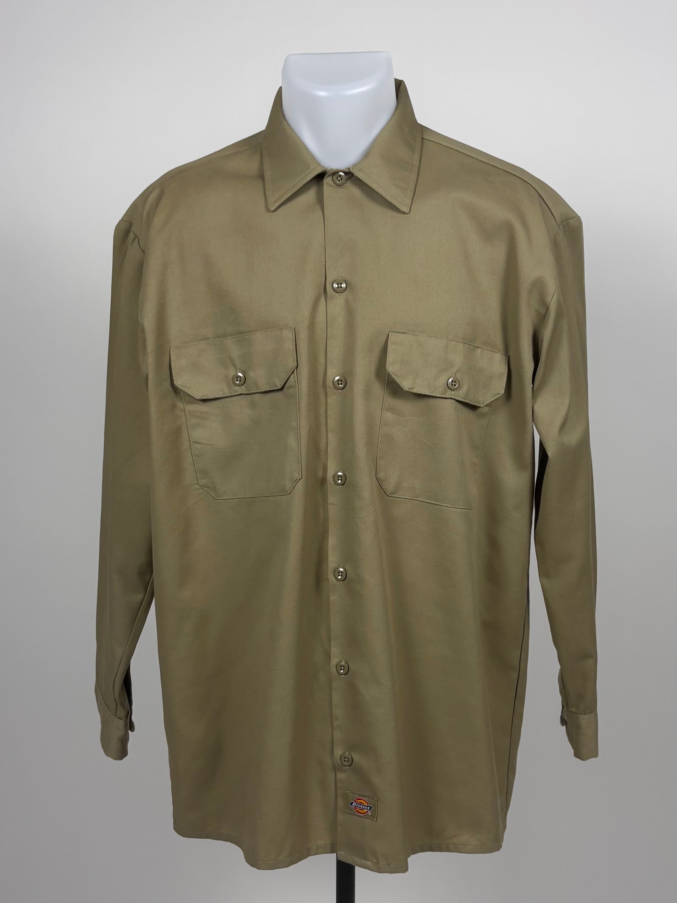 Camicia Dickies a Maniche Lunghe Beige - Taglia M
