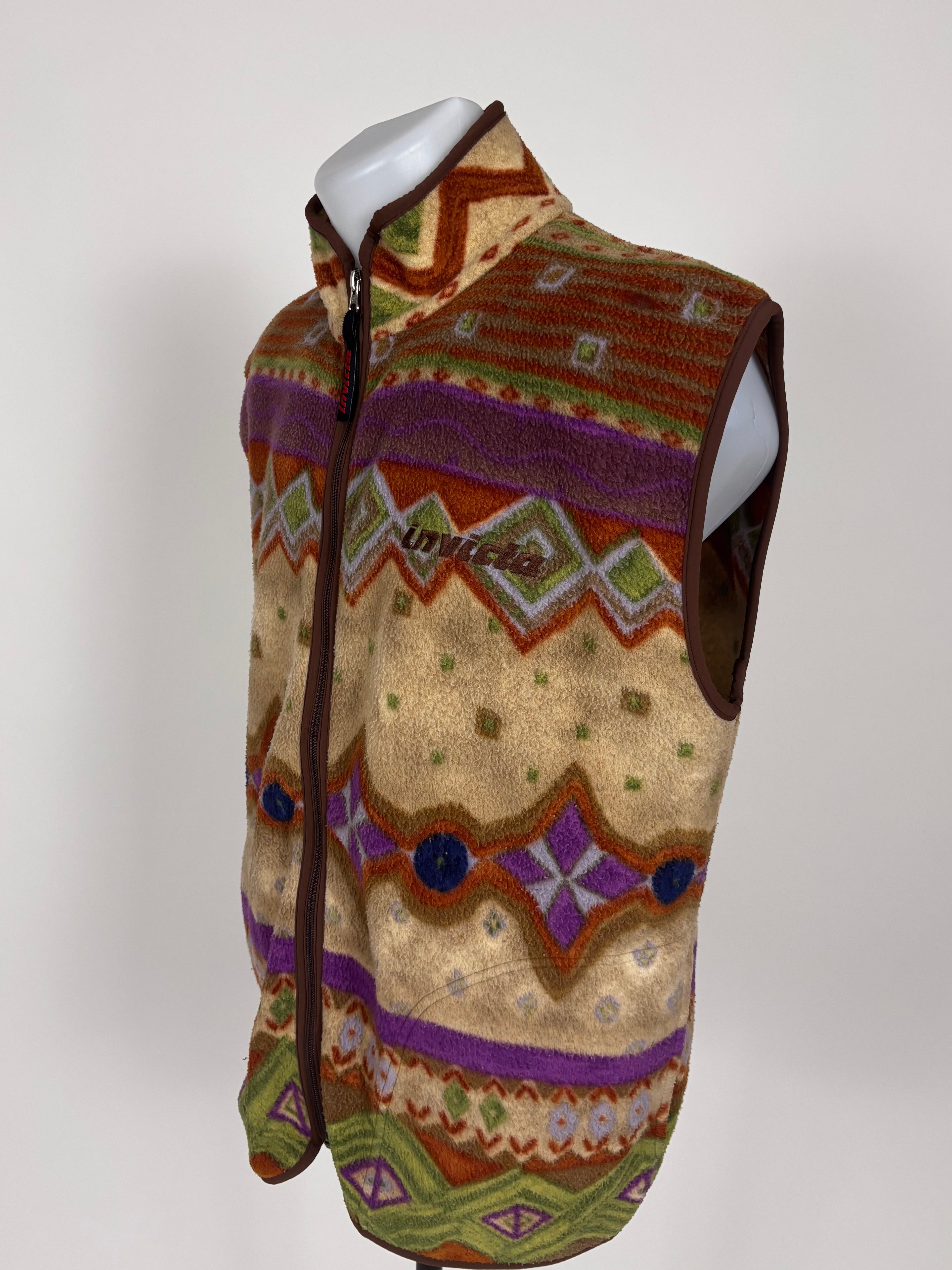 Gilet in Pile Vintage Invicta Anni '90 Made in Italy - Taglia L