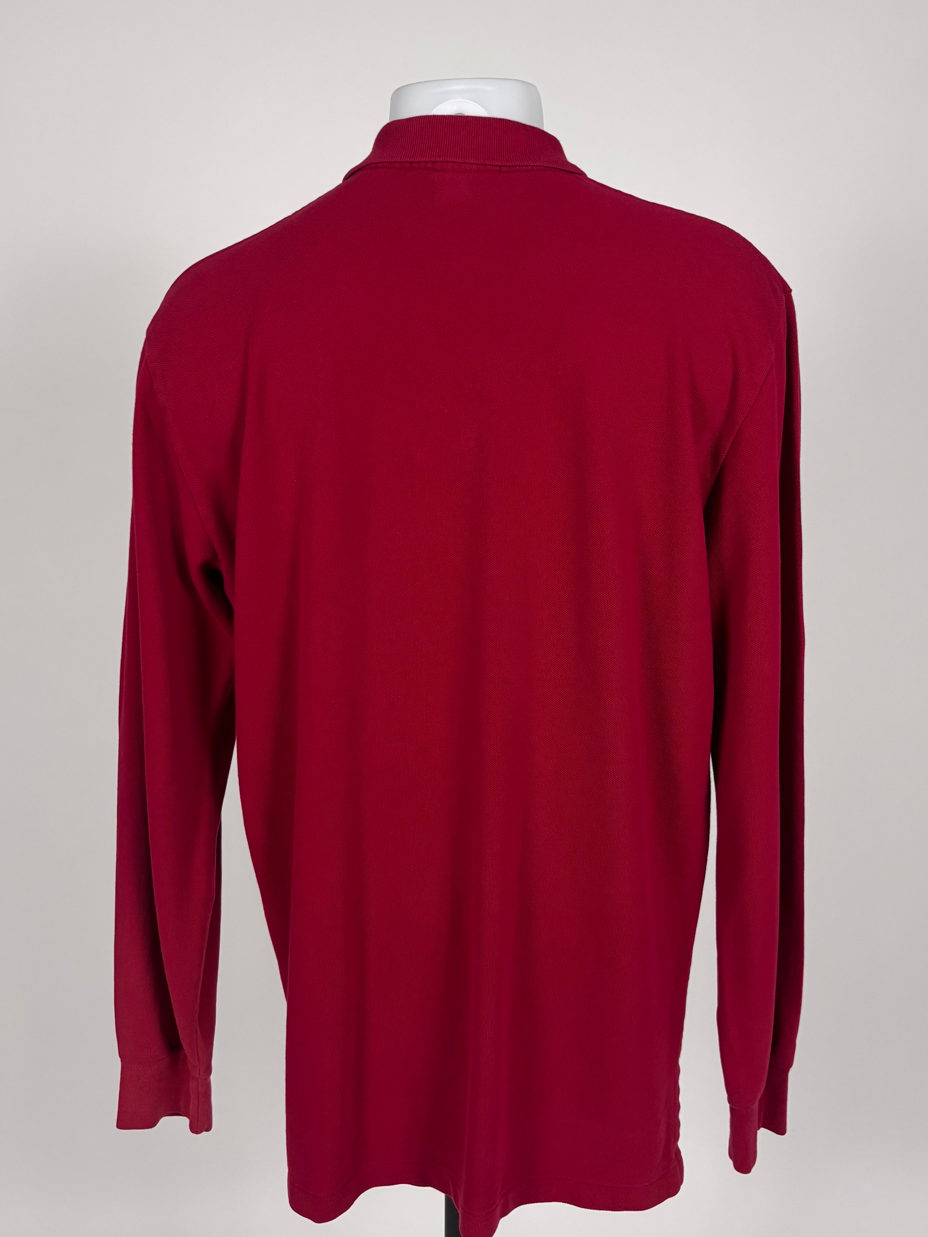Polo Ralph Lauren Vintage a maniche lunghe rosso - Taglia M