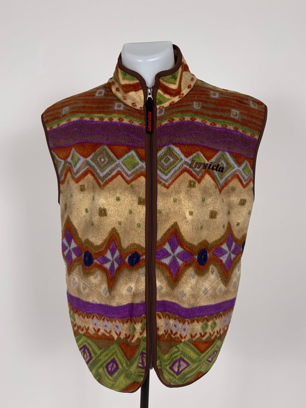 Gilet in Pile Vintage Invicta Anni '90 Made in Italy - Taglia L