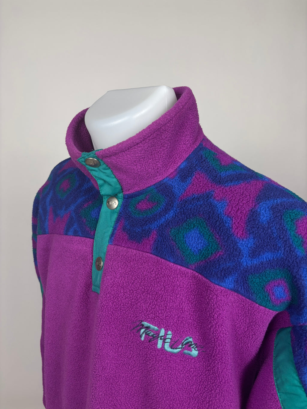 Fleece Vintage Fila Anni '90, Made in Italy - Taglia M