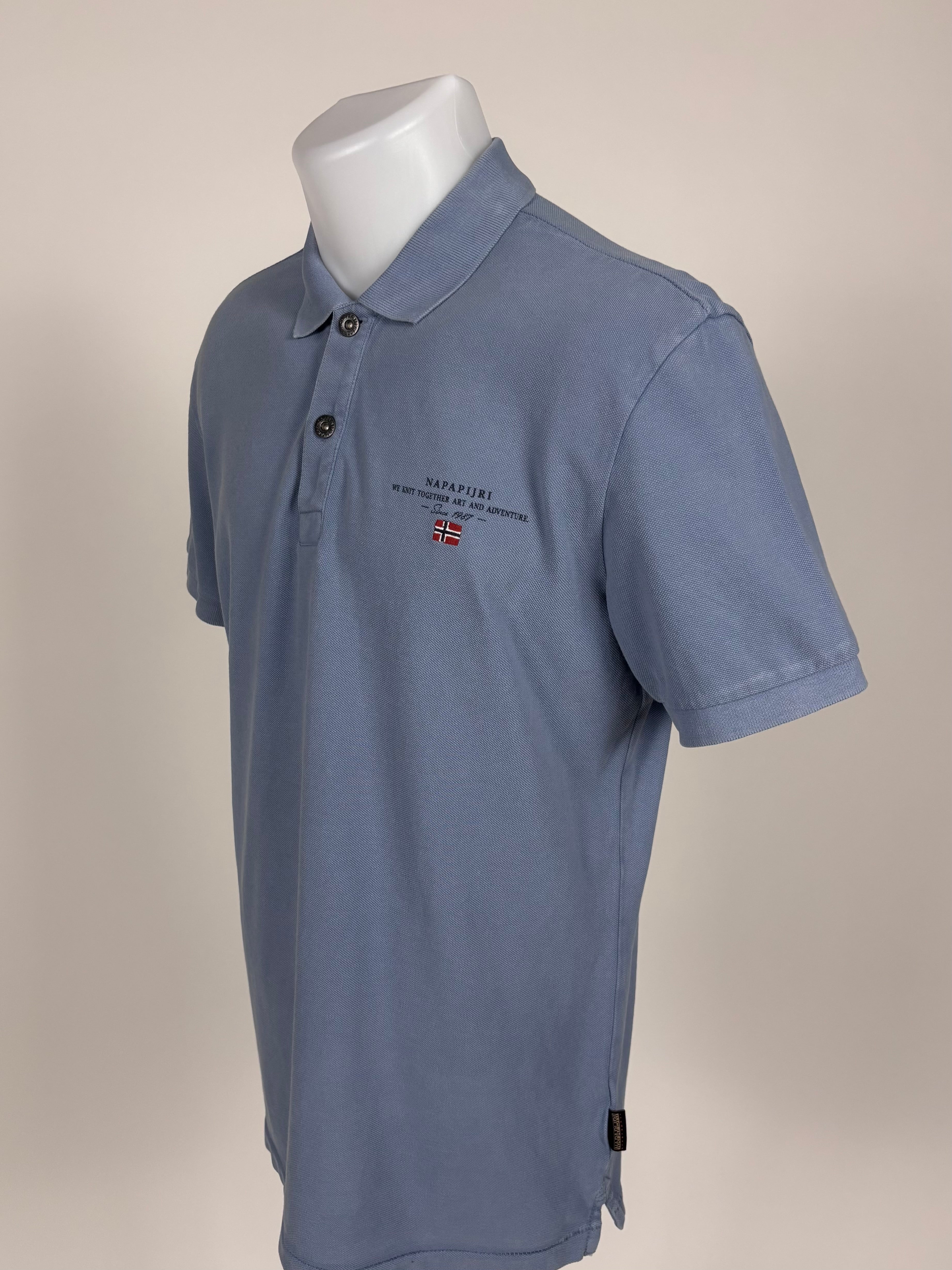 Polo Napapijri azzurra - Taglia M
