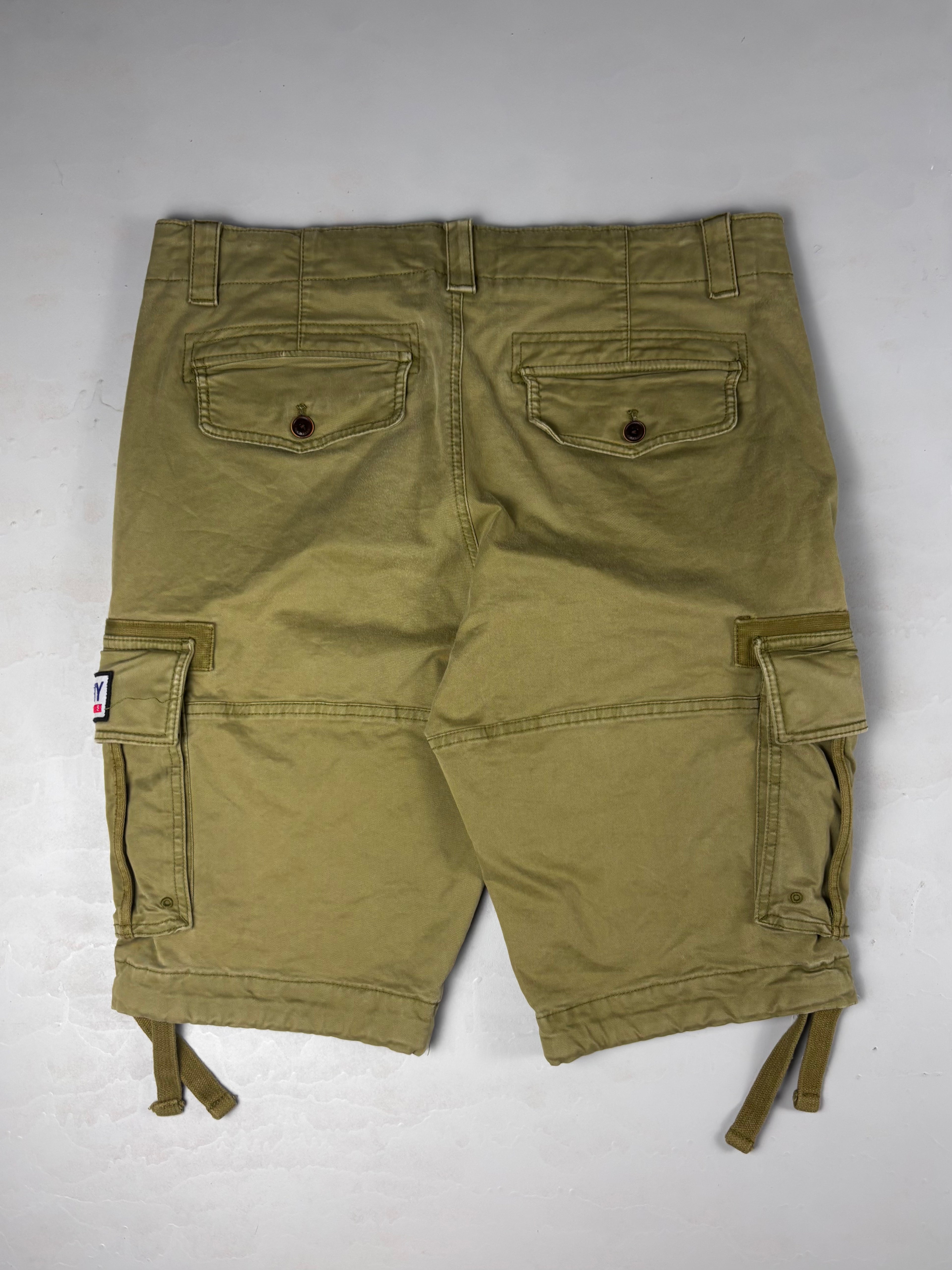 Shorts Cargo Tommy Hilfiger Vintage anni ‘90 verde militare - Taglia 34