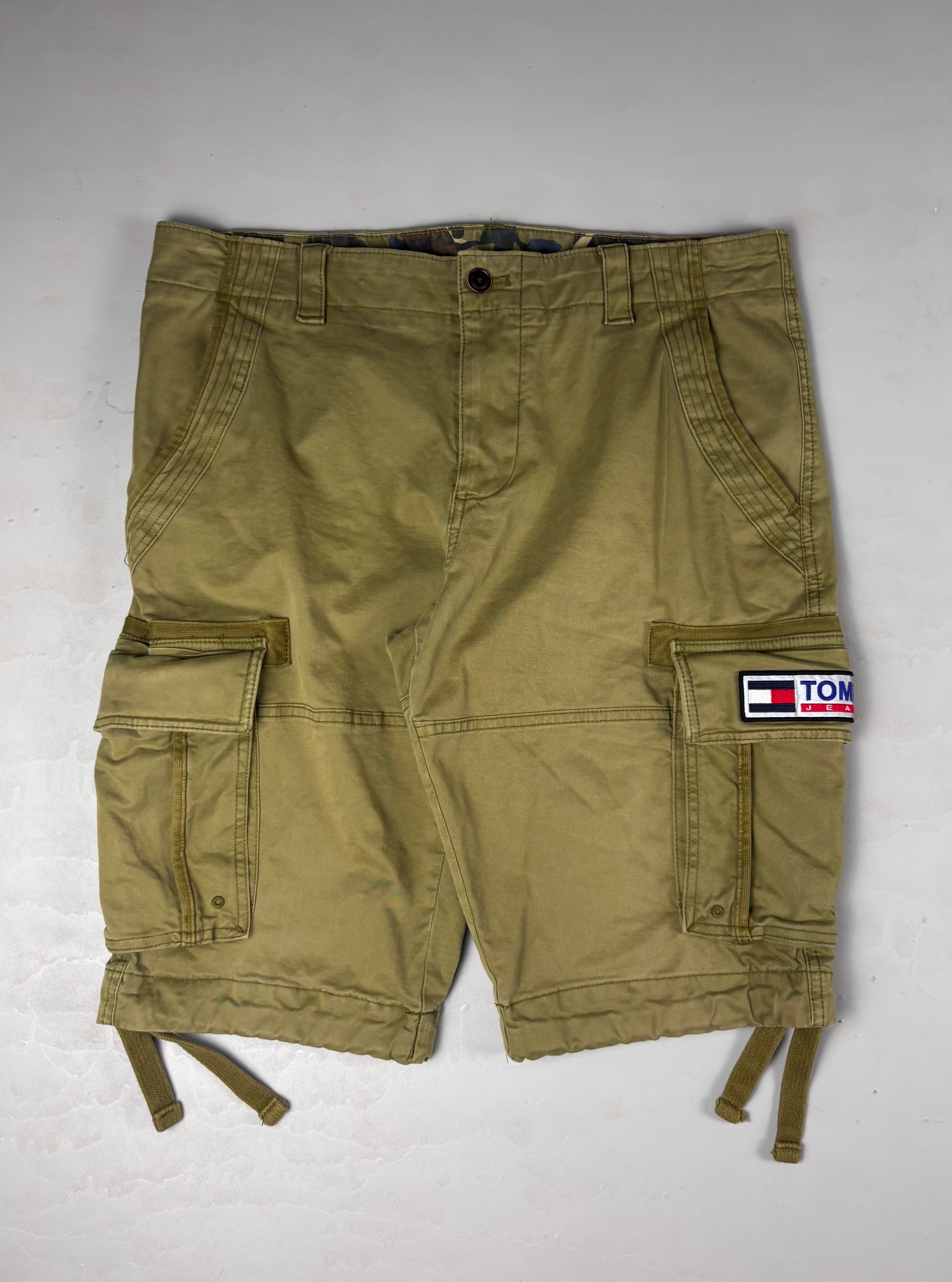 Shorts Cargo Tommy Hilfiger Vintage anni ‘90 verde militare - Taglia 34